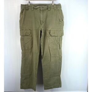 Duluth‎ Trading Co Flex Fire Hose Relaxed Fit Cargo Work Pants Green Mens 40x32